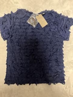 【新品】b ROOM フリル Tシャツ ネイビー 120のサムネイル