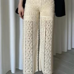 Ameri VINTAGE BATTEN LACELIKE KNIT PANTSのサムネイル