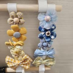 子供用布製ヘアクリップ　10個のサムネイル