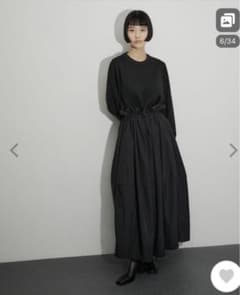アダム エ ロペ　 ドロストドッキング裏毛　ワンピースのサムネイル