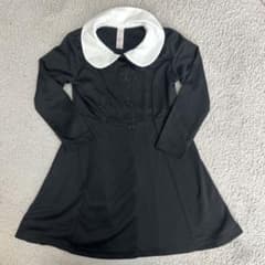 110 シックなワンピース　黒　一回使用のサムネイル