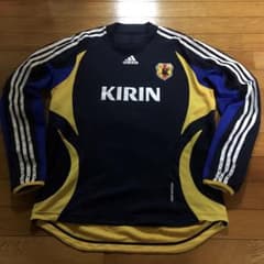 【美品】adidas　日本代表　トレーニングウェア　プラシャツ　練習着　長袖　O 美品】adidas 日本代表 トレーニングウェア プラシャツ 練習着 長袖 O