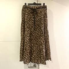 ZARA レオパードロングプリーツスカートMサイズのサムネイル
