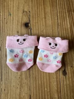 MIKI HOUSE ベビー 靴下 ピンク 花柄 9-11cmのサムネイル