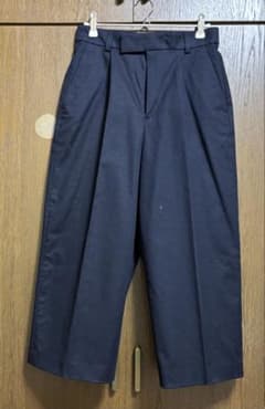 【中古】23区 カルゼストレッチ クロップドパンツ 38 ネイビー 紺