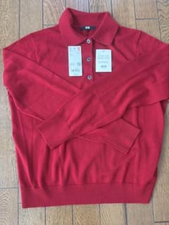 UNIQLO レッド ポロセーター ニットのサムネイル