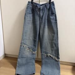 SENIOR 切りっぱなしデザイン デニムパンツ Lサイズのサムネイル