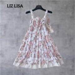LIZLISA リズリサ Y2K 姫ギャル 花柄 レースリボン キャミワンピース