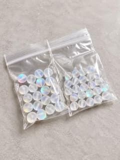 セラスパール マット オーロラ 8mm 10mm 44個 ハンドメイド パーツのサムネイル