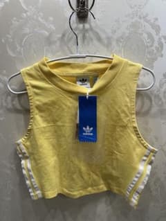 adidas Originals クロップド タンクトップ イエロー Mのサムネイル