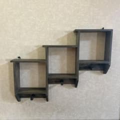 木製 ウォールシェルフ 3連 壁掛け収納のサムネイル