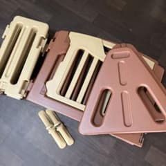 日本育児 キッズパーテーション ブラウン ベビーサークル セーフティゲートのサムネイル