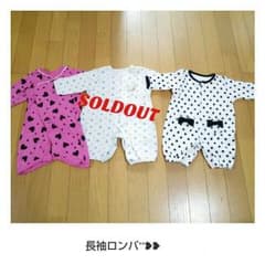 □ミニー様専用 長袖薄ロンパ**❥❥のサムネイル