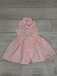 ピンク ノースリーブ シャツワンピース 95cm未満のサムネイル