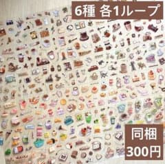 海外マステ 装飾マステ PET 6種 各1ループ おすそ分け 切り売り - メルカリ
