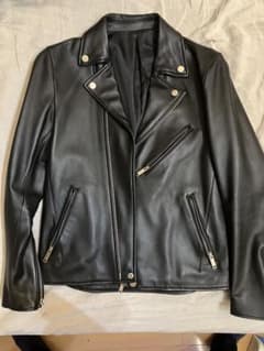 レザーダブルライダースジャケット 黒のサムネイル