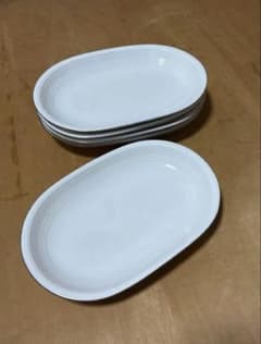 白色楕円形皿 5枚セットのサムネイル
