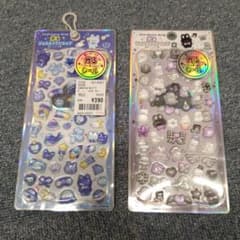 ジュエルプチドロップ　ねこ　うさぎ　暗いところで光るシール