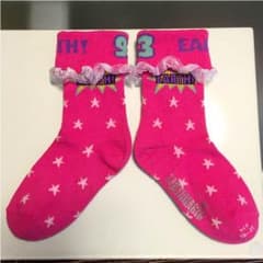 美品♡お値下げ交渉OK♡EARTH MAGIC♡スター柄フリルソックス♡のサムネイル