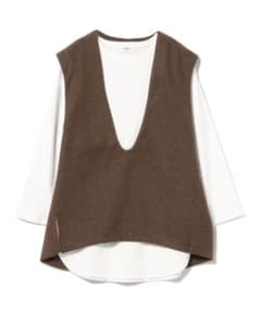 【未使用タグ付】BEAMS HEART ベスト カットソー セット ブラウンのサムネイル