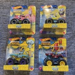 週末値下げ⭐︎新品Hot Wheels モンスタートラック スポンジボブ4点セット 週末値下げ⭐︎新品Hot Wheels モンスタートラック スポンジボブ4点