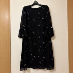M'S GRACY 花柄刺繍ワンピース 40 黒のサムネイル