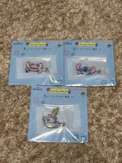 Disney Stitch 여러가지 고무 잡화 헤어 클립 3종 세트