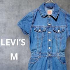 希少レア LEVI'S オールインワン つなぎ 半袖 M ジャンプスーツ デニム