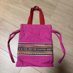 BEAMS BOY 巾着 トートバッグ ピンクのサムネイル