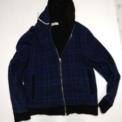 BLACK NUMBER ジップアップパーカー チェック柄 ブルー系のサムネイル
