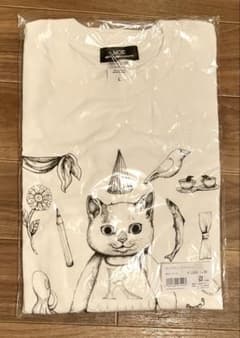 ★ヒグチユウコさん　MOE ロングTシャツ  きせかえねこ 白Ｌ★のサムネイル