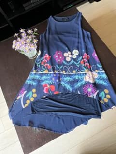 タイムセール！Desigual★シフォンチュニック風✨オシャレワンピースのサムネイル