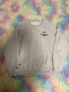 AAPE NOW グレー クルーネック スウェット XLのサムネイル
