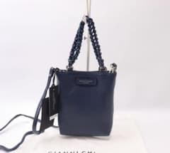 新品 ジャンニキャリーニ CAMILLA カミッラ ショルダーバッグ 2way紺 