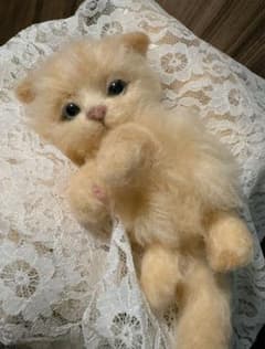 羊毛フェルト　猫　子猫　置物　ハンドメイドのサムネイル
