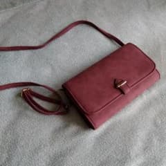 お財布ショルダーバッグ ボルドー色のサムネイル