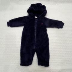 POLO Baby フリース カバーオール 耳付き　ネイビーのサムネイル