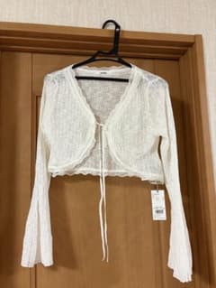 SNIDEL レースボレロ カーディガン アイボリーのサムネイル
