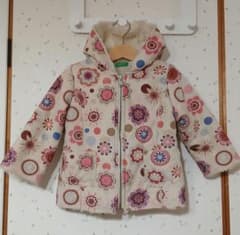 BENETTON　花柄 ジップアップコートのサムネイル