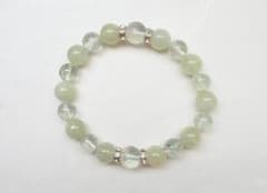 希少グリーンアメジスト × 淡色アクアマリン 静かに気持ちを整える