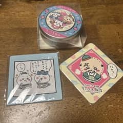 ちいかわ飯店　マグネット付き缶メモ　コースター　 ハチワレ　ウサギ　ラッコのサムネイル