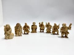 み*マ様 時代【 玉山 】造 細密彫刻 天然素材 牙 根付 からくり顔 僧侶 