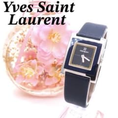 ☆極美品 5920 H18342 サンローラン 時計 スクエア ネイビー - メルカリ
