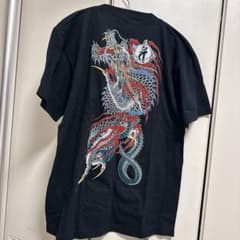 劇場版龍が如く 龍刺青風プリント Tシャツ 黒 Lサイズのサムネイル