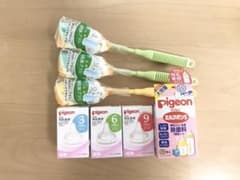 母乳実感乳首各1個✗3、除菌料、哺乳瓶ブラシのサムネイル