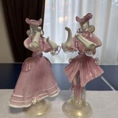 ベネチアンガラス 人形 ペア ピンク ヴェネチア ベネチアンガラス 人形 ペア ピンク ヴェネチア - メルカリ