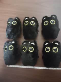 黒猫 ぬいぐるみ マスコット 6個セットのサムネイル