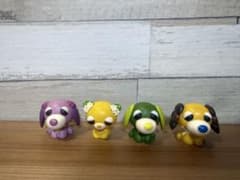【平成レトロ】お茶犬 ミニフィギュア 4体セットのサムネイル