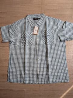 RRL半袖チェックシャツ クリーム／インディゴ ブルー新品未使用 RRL半袖チェックシャツ クリーム／インディゴ ブルー新品未使用 - メルカリ