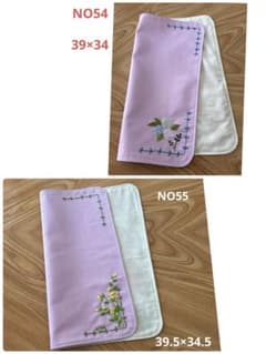 ランチョンマット　NO ／ハンドメイド／ゆう婆ばの手刺繍品 ランチョンマット NO 55 & 54／ハンドメイド／ゆう婆ばの手刺繍品
